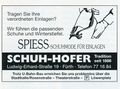 Werbung der Firma <a class="mw-selflink selflink">Schuh-Hofer</a>, Dez. 1995