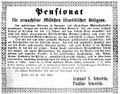 Zeitungsanzeige von <!--LINK'" 0:35-->, August 1854