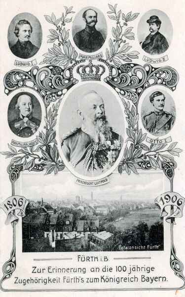 Datei:AK 100 Jahre Zugehörigkeit zu Bayern 1906.jpg