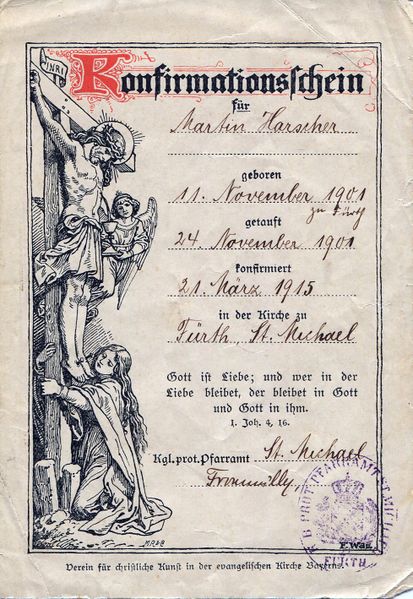 Datei:Konfirmationsschein Martin Harscher Fronmüller.jpg