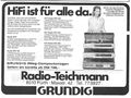 Werbung 1979 der ehemaligen Firma Radio-Teichmann, daß in der <!--LINK'" 0:183--> viele Jahre ansässig war