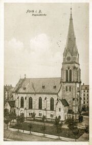 AK St Paul Kirche gel 24 Aug 1909.jpg