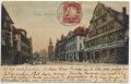 Postkarte "Fürth, Marktplatz", geschrieben und abgestempelt am 10. April 1910 (Vorderseite)