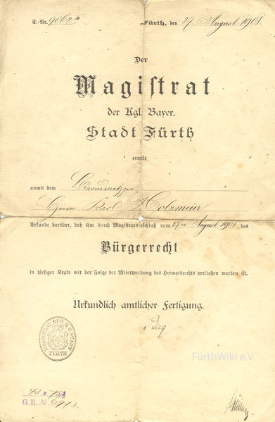 Datei:Urkunde Bürgerrecht.jpg
