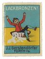 Historische <!--LINK'" 0:25--> des Bronzefarbenherstellers J. J. Gerstendörfer