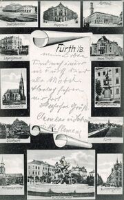 AK Gruß aus Fürth div Motive gel 30 Nov 1907.jpg