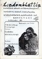 Titelseite: Lindenblättla - Zeitschrift des Jugendzentrums Lindenhain aus dem Jahr 1980