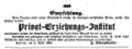 Anzeige für Privat-Erziehungs-Institut, Fürther Tagblatt 3.4.1852