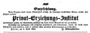 Privat-Erziehungs-Institut Ftgbl 03.04.1852.jpg