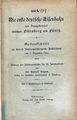 Titelblatt: Die erste deutsche Eisenbahn mit Dampfbetrieb zwischen Nürnberg und Fürth, 1886