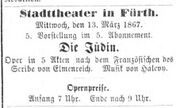 Halevy, Die Jüdin Ftgbl 12. März 1867.jpg