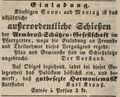 Alljährliches außerordentliches Schießen der Armbrust-Schützengesellschaft im <a class="mw-selflink selflink">Pfarrgarten</a>, Juli 1844