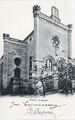 Außenansicht der Haupt<a class="mw-selflink selflink">synagoge</a> am ehem. Schulplatz in Fürth, gel. Sept. 1917