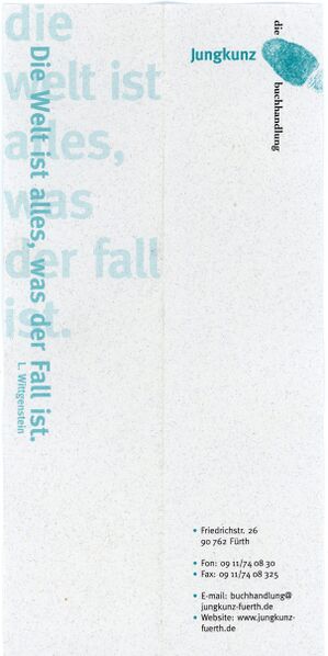 Datei:Buchhandlung Jungkunz Lesezeichen Alt ca 2000.jpg