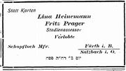 Verlobungsanzeige Prager, Der Israelit 27.4.1922.jpg