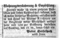 Wirtshaus Eröffnung nach Rießner-Tod, Fürther Tagblatt 18.11.1864