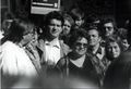 Protestaktion der Grünen in Fürth, mit Rotraut Grashey und Ingrid Psimmas, ca. 1986