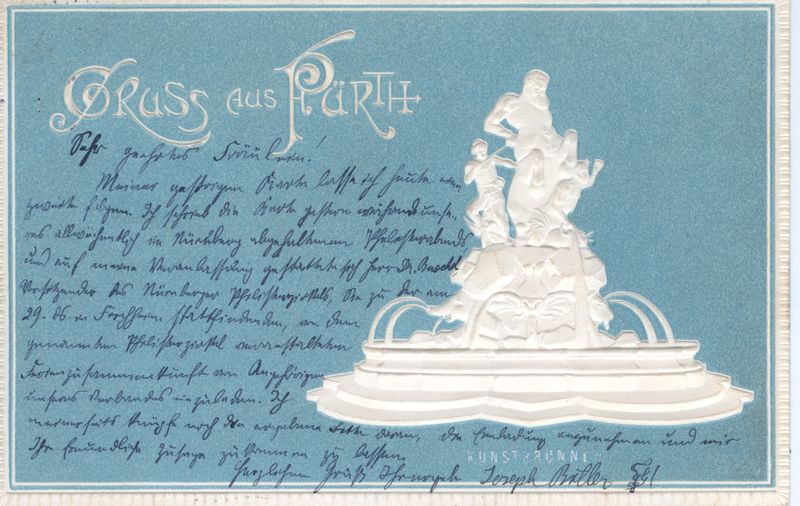 Datei:Passpartoutprägekarte Centaurenbrunnen Blau-Weiß.jpg