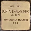 Stolperstein Berta Thalheimer (Erlangen)