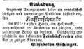 Anzeige Kaffeeschenke im Hause Ellern, <!--LINK'" 0:1--> 1.10.1853