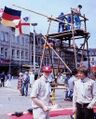 Pfadfinder St. Georg - 1979 Standaufbau mit Zeltlager und Lagerturm <!--LINK'" 0:183--> zum "Tag des Kindes"