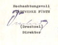 Originalunterschrift Hans Drechsel von 1969