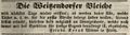 Zeitungsanzeige der Witwe des Buchhändlers <a class="mw-selflink selflink">Friedrich Korn</a>, März 1843