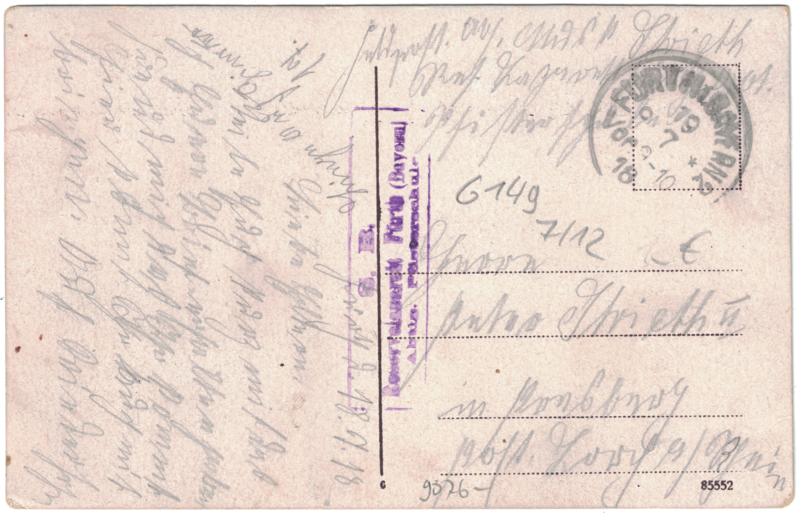 Datei:Postkarte 18.07.1918 Hinten.png