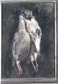 Rebhühner, monochrome Darstellung des Gemäldes von Hans Schildknecht
