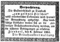 Die Dambacher Wirtschaft "Zum goldnen Hirschen" soll neu verpachtet werden, Februar 1851