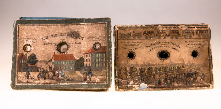 Diorama Deutschlands erste Eisenbahn zwischen Nürnberg und Fuerth beide.jpg