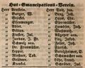 Mitglieder des Hut Emancipations-Verein, Fürther Tagblatt 23. August 1848