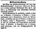 Das Haus Nr. 65/I des Seifensieders Johann Konrad Böhnert wird zwangsversteigert, April 1851