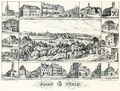Ansicht vom Westen über die Stadt Fürth im Jahr 1835 – gezeichnet und lithografiert von Georg Christoph Wilder und gedruckt von Philipp Herrlein