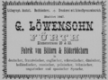 Anzeige G. Löwensohn 1859 im Fürther Adressbuch
