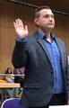 Antonio Loisi bei der Vereidigung als Stadtrat in der Stadthalle 2020