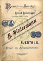 Besuchsanzeige von Ernst Lehmann, Inhalber der Spiegelglasfabrik H. Biedermann, gel. 1903