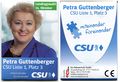 -Wahlkampf-Giveaway zur Landtagswahl mit <a class="mw-selflink selflink">Petra Guttenberger</a> und Wundpflaster, Okt. 