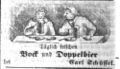 Werbeanzeige des Wirts Carl Schüssel, Dezember 1857