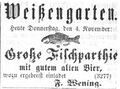"Große Fischparthie" im , November 1869