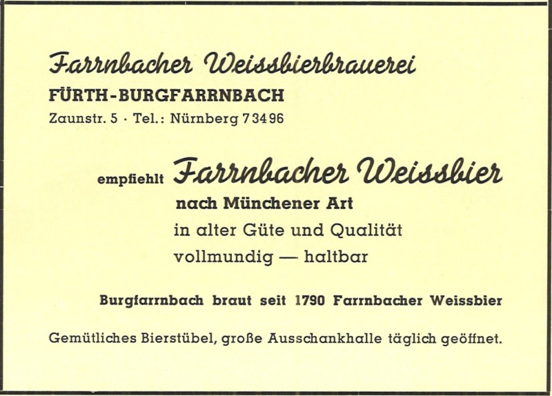 Datei:Werbung Farrnbacher Weissbierbrauerei 1950.jpg