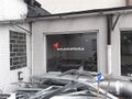 Beginnende Abbrucharbeiten auf dem ehemaligen Werksgelände des Autohauses Almank & Streng