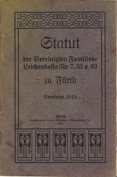 Datei:Statut der Vereinigten Familien-Leichenkassa.jpg