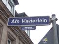 Straßenschild "Am Kavierlein" an der Espanstraße