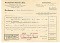 Rechnung des Nathanstiftes für Geburt und Wochenbettpflege 1948.