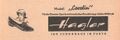 Werbung vom Schuhhaus Hagler in der Schülerzeitung <!--LINK'" 0:208--> Nr. 1 1958