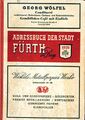 Titelseite: Adressbuch der Stadt Fürth 1951