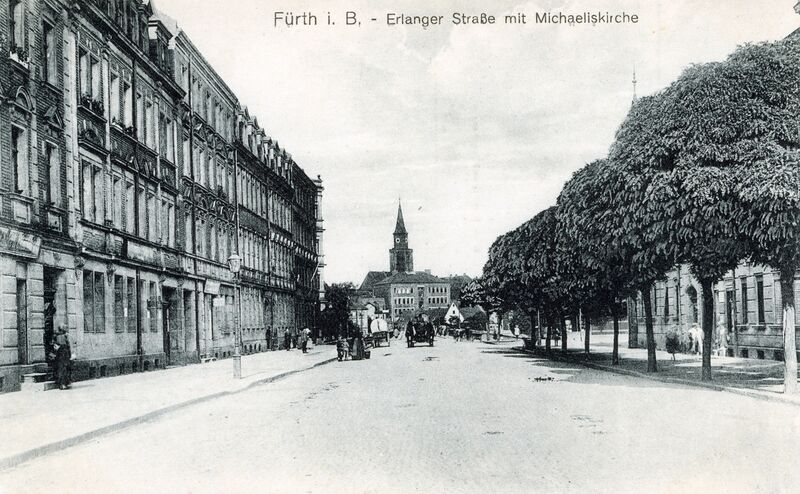 Datei:AK Erlanger Straße gel 16 Mrz 1912.jpg