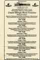 Zeitungsinserat mit Mittags Menu Vorschlag des Stadthallen Restaurant vom Februar 1983