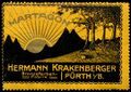 Historische Reklamemarke der Bronzefarben-Fabrik Hermann Krakenberger <span class="smw-highlighter" data-type="8" data-state="inline" data-title="Hinweis" title="Urheber: unbekanntLizenz: cc-by-sa-4.0"><span class="smwtticon note"></span><span class="smwttcontent">Urheber: unbekannt<br>Lizenz: cc-by-sa-4.0</span></span>
